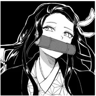 🌸 Nezuko Kamado Demon Slayer 애니메이션, 귀멸의 칼날, 네즈코, 카마도 네즈코, 만화 telegram sticker