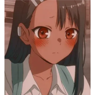 😟 Nagatoro Don't Toy with Me, Miss Nagatoro Anime, Meisje, Nagatoro, Personage, Schattig, Japans, Miss Nagatoro telegram sticker
