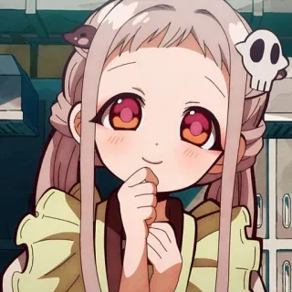🤍 Yashiro Nene Toilet-Bound Hanako-kun Anime, Süß, Mädchen, Charakter, Cartoon telegram sticker