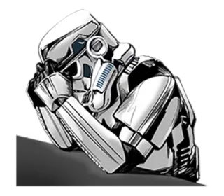 😓 stormtrooper, star wars, triste, personnage, clone trooper telegram sticker