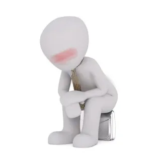☺️ sad, sitting, 3d, businessman, tie, melancholy telegram sticker