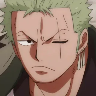 ⚔ Zoro One Piece アニメ, 漫画, ワンピース, ゾロ, ロロノア・ゾロ telegram sticker