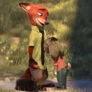 🤗 Nick Wilde and Judy Hopps Zootopia telegram sticker