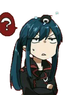 ❓ ? anime, manga, question, confused, cartoon whatsapp sticker