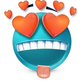 😍 อีโมจิ, ความรัก, หัวใจ, การ์ตูน, ยิ้ม, ความรักใคร่ telegram sticker
