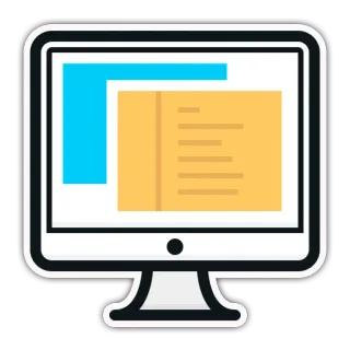 📟 computer, schermo, desktop, tecnologia, monitor whatsapp sticker