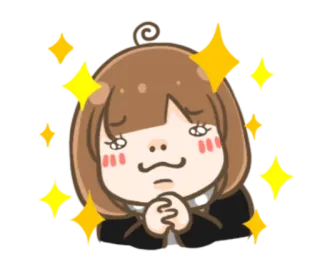 😊 emoji, lấp lánh, dễ thương, phụ nữ, van xin telegram sticker