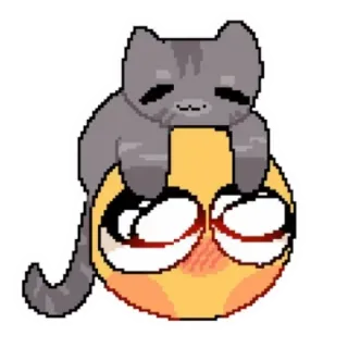 🐈 猫, 表情符号, 可爱, 贴纸, 像素艺术 telegram sticker