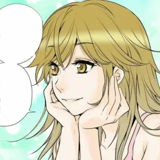 🍘 アニメ, 漫画, 女性, 女の子, 人, 笑顔 telegram sticker