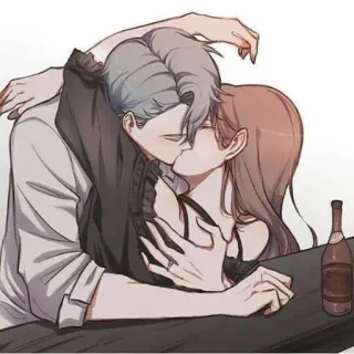 🚽 Kuss, Romantik, Paar, Liebe, Beziehung, Intimität telegram sticker