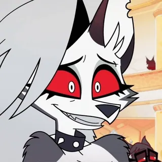 😬 Loona Helluva Boss ヘルハウンド, 漫画, アニメ, Loona telegram sticker