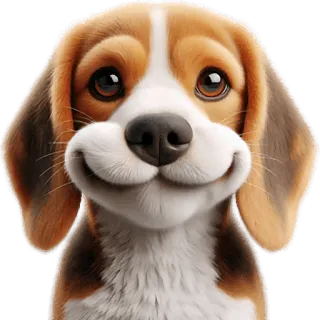 ☺️ beagle, dog, animal, pet, cute, puppy, domestic animal telegram sticker