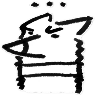 😐 мультфильм, эскиз, рисунок, линии, искусство telegram sticker
