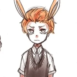 ✂️ Hase, Kaninchen, Anime, Illustration, Cartoon, Figur, Junge telegram sticker