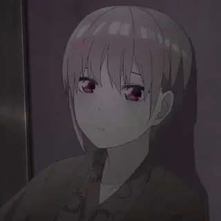 🦊 Ichika Nakano The Quintessential Quintuplets Anime, Chica, Ichika Nakano, The Quintessential Quintuplets, Triste, Ojos morados telegram sticker