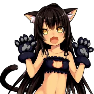 😸 anime, catgirl, kawaii, manga, cute, character telegram sticker