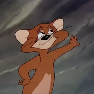 💗 Jerry Mouse Tom and Jerry Dessin animé, Souris, Animal, Personnage, Drôle, Mignon whatsapp sticker