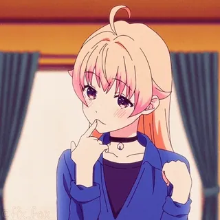 😈 Anime, Garota, Fofa, Desenho animado, Personagem, Animação telegram sticker
