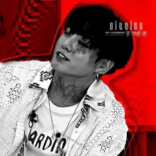 💔 nicolas portrait, man, person, face, black and white, male telegram sticker