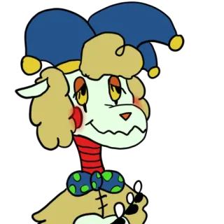 😳 шут, клоун, мультфильм, персонаж, иллюстрация telegram sticker