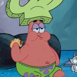 🍔 Patrick Star SpongeBob SquarePants desenho animado, animado, Bob Esponja, Patrick, comendo, personagem whatsapp sticker