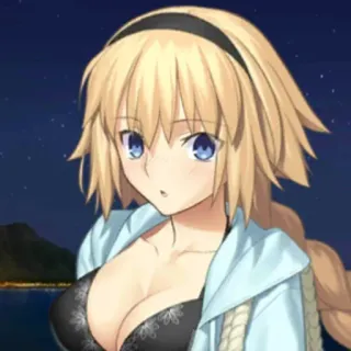 ❓ Anime, Meisje, Blond, Vrouwelijk, Karakter telegram sticker