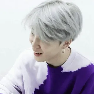 🃏 人物, 男性, 銀髪, セーター, 笑顔, KPOP telegram sticker