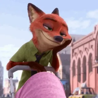 🦊 Nick Wilde Zootopia Nick Wilde, Zoomania, Cartoon, Fuchs, Animation, Disney telegram sticker