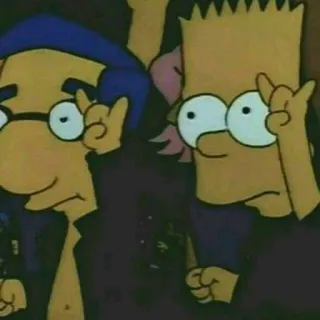 🤘 Bart Simpson The Simpsons Bart Simpson, The Simpsons, Cartoon character, Milhouse, Animated series telegram sticker