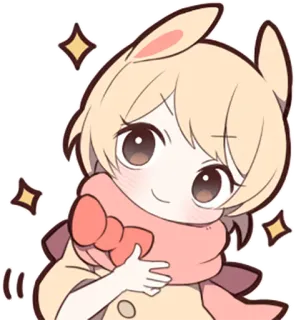 🙂 可爱, 动漫, 卡通, 卡哇伊, 兔子, 贴纸 telegram sticker