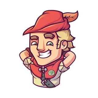 😏 Robin Hood Robin Hood, Desenho animado, Arqueiro, Fora da lei, Floresta, Folclore telegram sticker