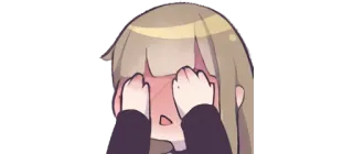 😵 Anime, Weinen, Anime Mädchen, Verärgert, Süß telegram sticker