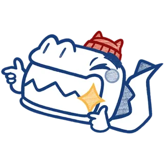 👍 cartoon, crocodile, hat, animal, cute, cheerful telegram sticker