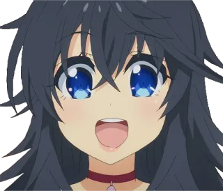 😃 Anime, Menina, Bonita, Desenho animado, Ilustração, Personagem telegram sticker