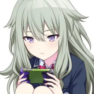 🍵 Anime, Fille, Jeu, Gaming, Uniforme scolaire, Manga whatsapp sticker