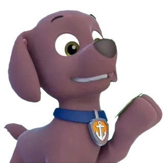 🙂 Zuma Paw Patrol anjing, kartun, anak anjing, Zuma, Paw Patrol telegram sticker