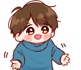 🤗 Cartone animato, Ragazzo, Carino, Kawaii, Anime, Chibi telegram sticker