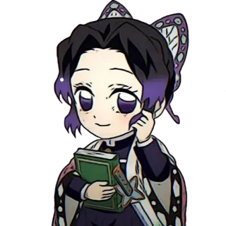 🧚‍♀ Shinobu Kocho Demon Slayer anime, demon slayer, shinobu kocho, chibi, character telegram sticker