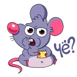 🤨 cartone animato, topo, formaggio, animale, roditore, divertente, carino telegram sticker