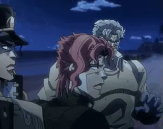 😰 JoJo's Bizarre Adventure anime, characters, joestar, jotaro, kakyoin telegram sticker