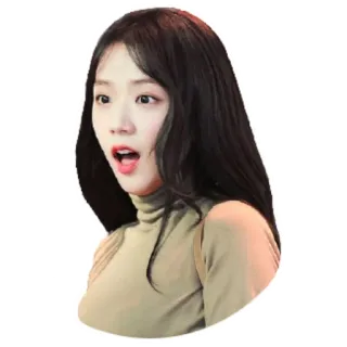 😲 vrouw, koreaans, portret, verrast, enthousiast, azië telegram sticker