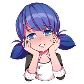 💕 Marinette Dupain-Cheng Miraculous Ladybug Anime, Kartun, Kepik, Miraculous Ladybug, Marinette whatsapp sticker