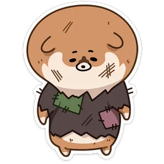 😔 만화, 개, 동물, 캐릭터, 스티커 telegram sticker
