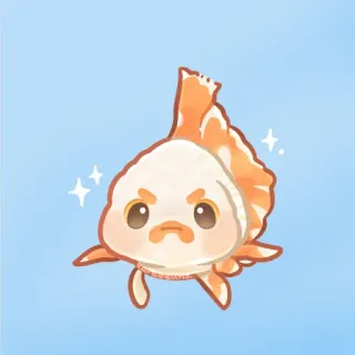 ✨ peixinho dourado, peixe, animal, fofo, animal de estimação, aquático telegram sticker