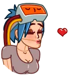 Cyber Girl telegram stickers