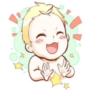 😁 Baby, süß, Kind, Cartoon, Kleinkind, fröhlich whatsapp sticker