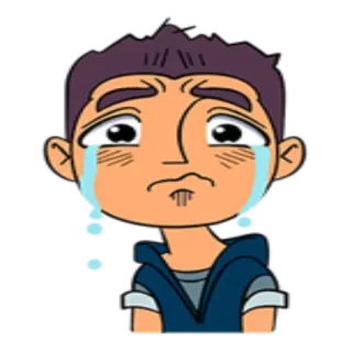 😭 weinen, traurig, Cartoon, verärgert, weinend telegram sticker