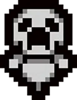 👻 Pixel art, Cráneo, Tétrico, Videojuego telegram sticker