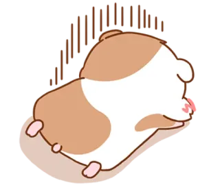 😞 Hamster, Tier, süß, Haustier, Nagetier, Cartoon telegram sticker
