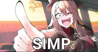 😂 SIMP Anime, Desenho animado, Gíria, Simp, Humor telegram sticker
